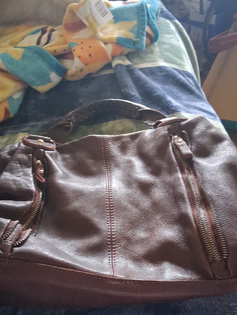 Tano Chocolate Brown Leather Shoulder Bag